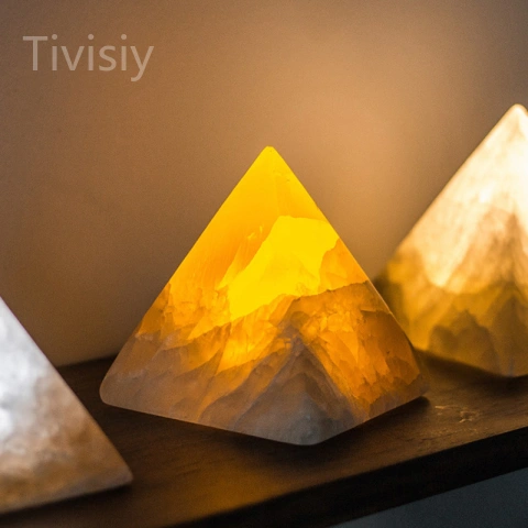 Orange Selenite Pyramid 3-in-1 Light Nightlight